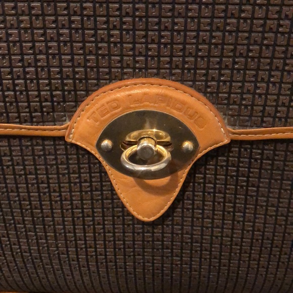 TED LAPIDUS Embossed Vinyl Leather Top Handle Lockable Laptop Briefcase RARE - Picture 8 of 17